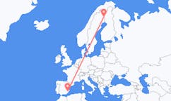 Flüge von Pajala, Schweden nach Murcia, Spanien