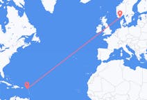 从圣基茨和尼维斯出发圣基茨岛目的地 挪威克里斯蒂安桑的航班