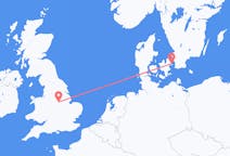 Vluchten van Kopenhagen, Denemarken naar Nottingham, Engeland