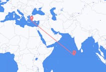 Flights from Kudahuvadhoo, Maldives to Rhodes, Greece