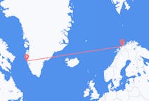 グリーンランドのから マニートソック、ノルウェーのへ トロムソフライト