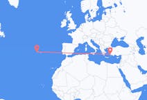 Flights from Pico Island, Portugal to Bodrum, Turkey