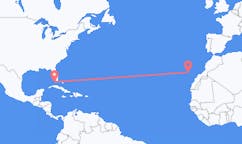 Vluchten van Key West naar La Palma (ort i Mexiko, Guanajuato, Salamanca)