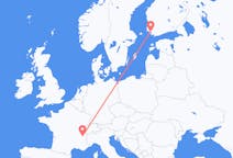 Flyg från Åbo, Finland till Chambery, Frankrike