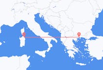 Voos de Ólbia, Itália para a província de Kavala, Grécia