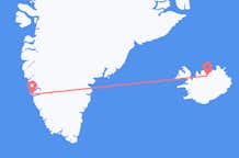 Рейсы из Нуука, Гренландия в Акюрейри, Исландия
