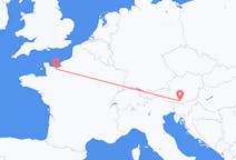 Loty z Caen, Francja do Klagenfurtu, Austria