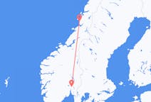 Vluchten van Brønnøysund naar Oslo