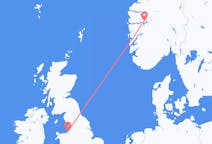 Flyg från Sogndal, Norge till Liverpool, England