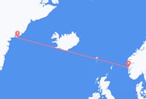 Flyg från Kulusuk, Grönland till Bergen, Norge
