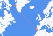 Flyrejser fra Casablanca, Marokko til Maniitsoq, Grønland