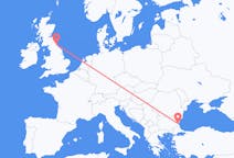 Flyg från Newcastle upon Tyne, England till Burgas, Bulgarien