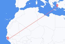 出发地 几内亚比绍出发地 比绍目的地 希腊萊羅斯島的航班