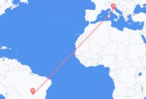 Flyreiser fra Goiânia, Brasil til Perugia, Italia