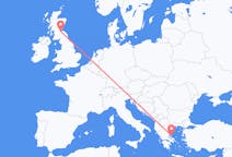 Flyreiser fra Skiathos, Hellas til Edinburgh, Skottland