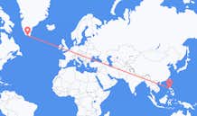 Flyg från Manila, Filippinerna till Qaqortoq, Grönland