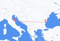 Loty z Ankona, Włochy do Warna, Bułgaria