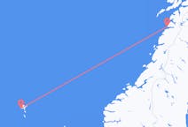 Flights from Sørvágur, Faroe Islands to Bodø, Norway