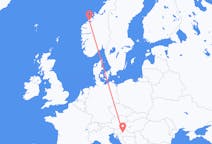 Vluchten van Zagreb, Kroatië naar Molde, Noorwegen