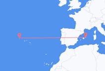 Flights from Menorca, Spain to Corvo Island, Portugal
