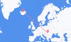 Flights from the city of Oradea, Romania to the city of Akureyri, Iceland
