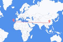 Flyg från Zhangjiajie, Kina till Funchal, Portugal