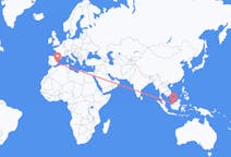 Flyreiser fra Sibu, Malaysia til Alicante, Spania