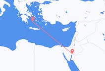 Vluchten van Akaba, Jordanië naar Milos, Griekenland