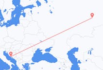 크로아티아 나뉘다에서 출발해 러시아 예카테린부르크로(으)로 가는 항공편