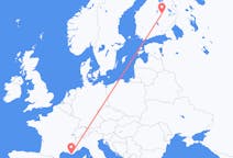 Flyg från Kuopio till Toulon
