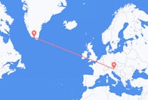 Flyreiser fra Qaqortoq, Grønland til Klagenfurt, Østerrike