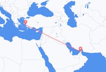 Loty z Ras al-Chajma, Zjednoczone Emiraty Arabskie z Samos, Grecja