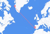 Flyrejser fra Maniitsoq, Grønland til Faro, Portugal