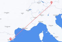 Flights from Barcelona in Spain to Innsbruck in Austria