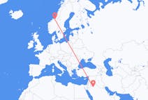 Flights from Al Jawf Region to Trondheim