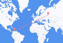 Flyreiser fra Willemstad, Curaçao til Kazan, Russland