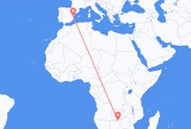 Flights from Victoria Falls, Zimbabwe to Valencia, Spain