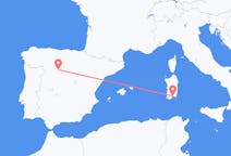 Vluchten van Valladolid, Spanje naar Cagliari, Trento, Italië