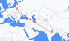 Flyreiser fra Raipur, India til Lublin, Polen