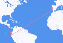 Flyg från Talara, Peru till Faro, Portugal