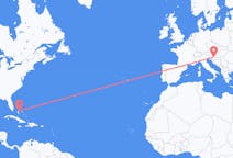 Flyreiser fra Nassau, til Zagreb