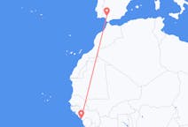 Flug frá Conakry til Sevilla