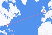 Flyrejser fra Jacksonville, USA til Bristol, England