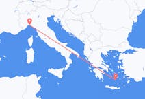 Flights from Genoa to Santorini