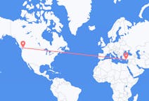 Flyg från Abbotsford, Kanada till Gazipaşa, Turkiet