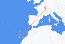 Flyrejser fra Dole, Frankrig til Tenerife, Spanien