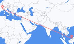 Flyrejser fra Miri, Malaysia til Grenoble, Frankrig