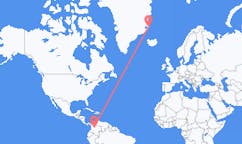 出发地 哥伦比亚出发地 波哥大目的地 格陵兰斯科斯比鬆的航班