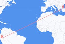 Flyreiser fra Tarapoto, Peru til Istanbul, Tyrkia