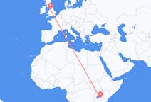 Flyreiser fra Seronera, Tanzania til Manchester, England